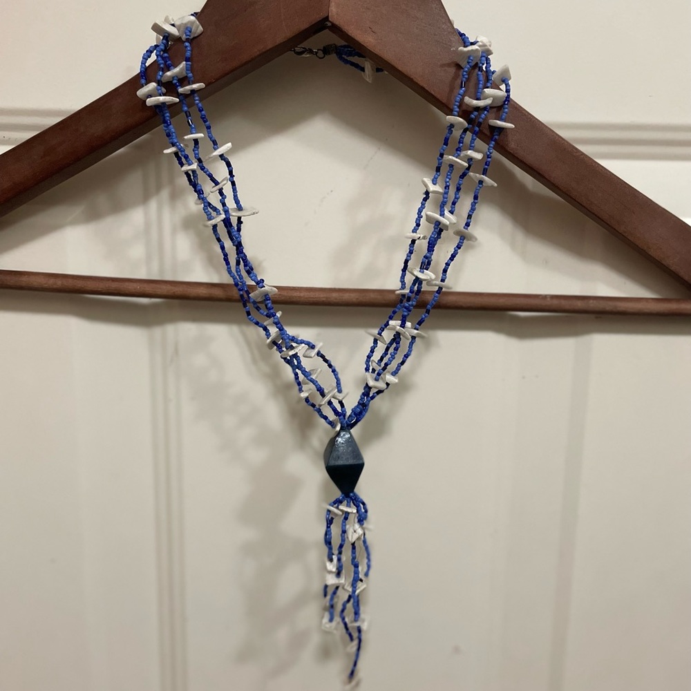 Multi-stranded beaded necklace